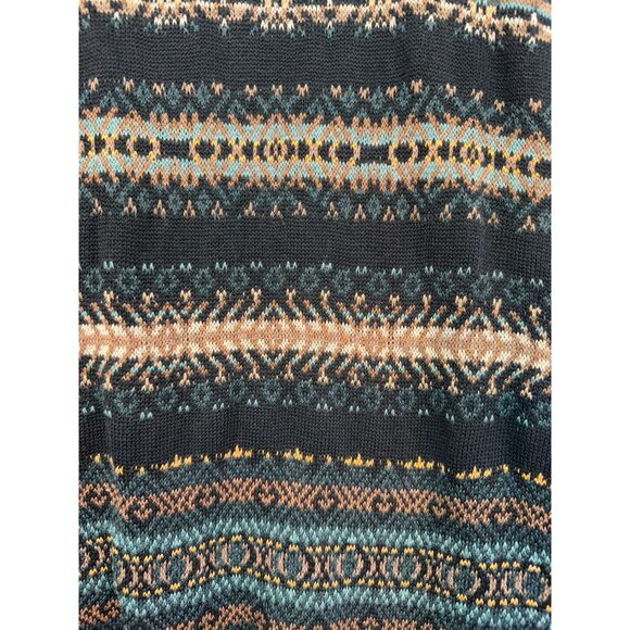 J. Jill Womens One Size Multicolor Patterned Poncho With Button Detail - Picture 3 of 10